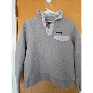 Patagonia Women's Organic Cotton Quilt Snap-T® Pullover Purple Small